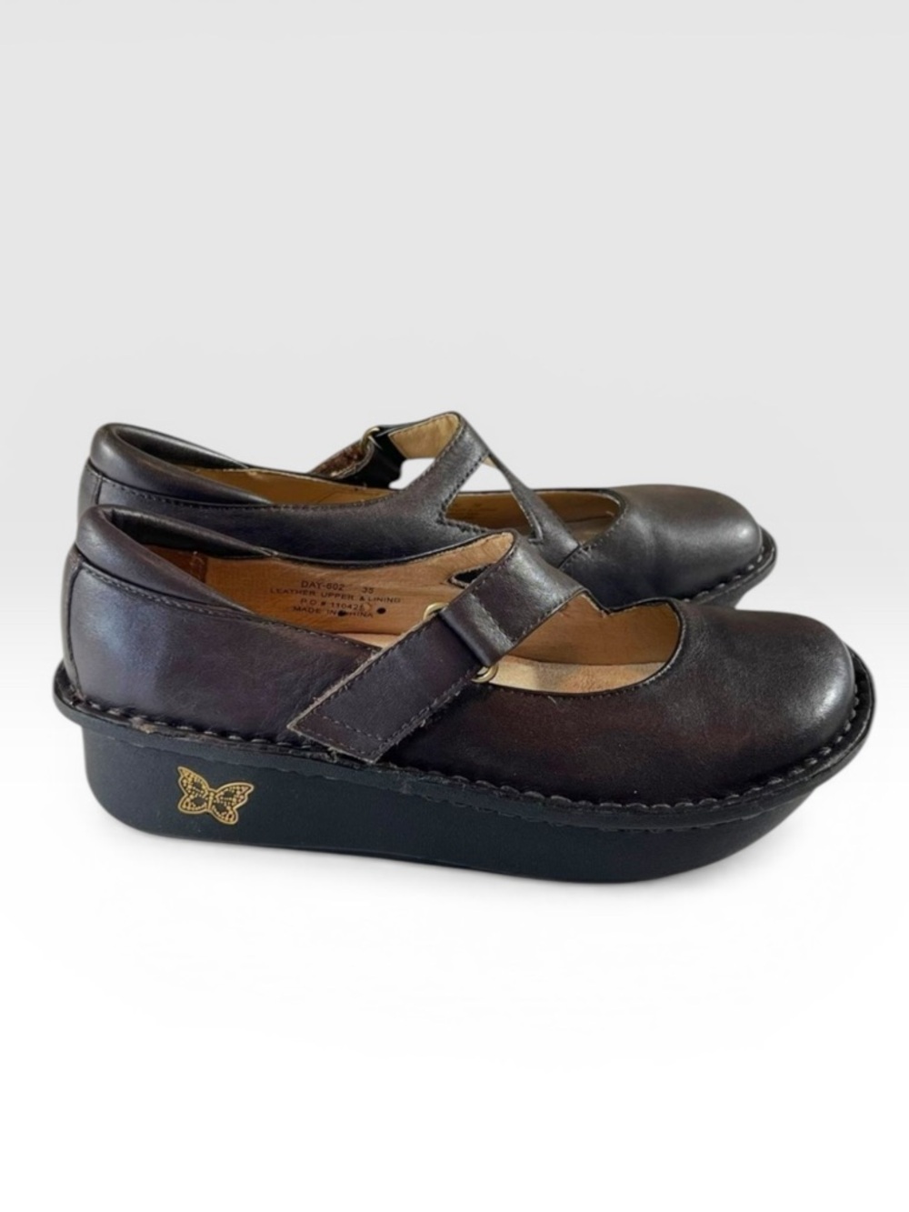 Alegria Dayna Black Napa Leather Mary Jane